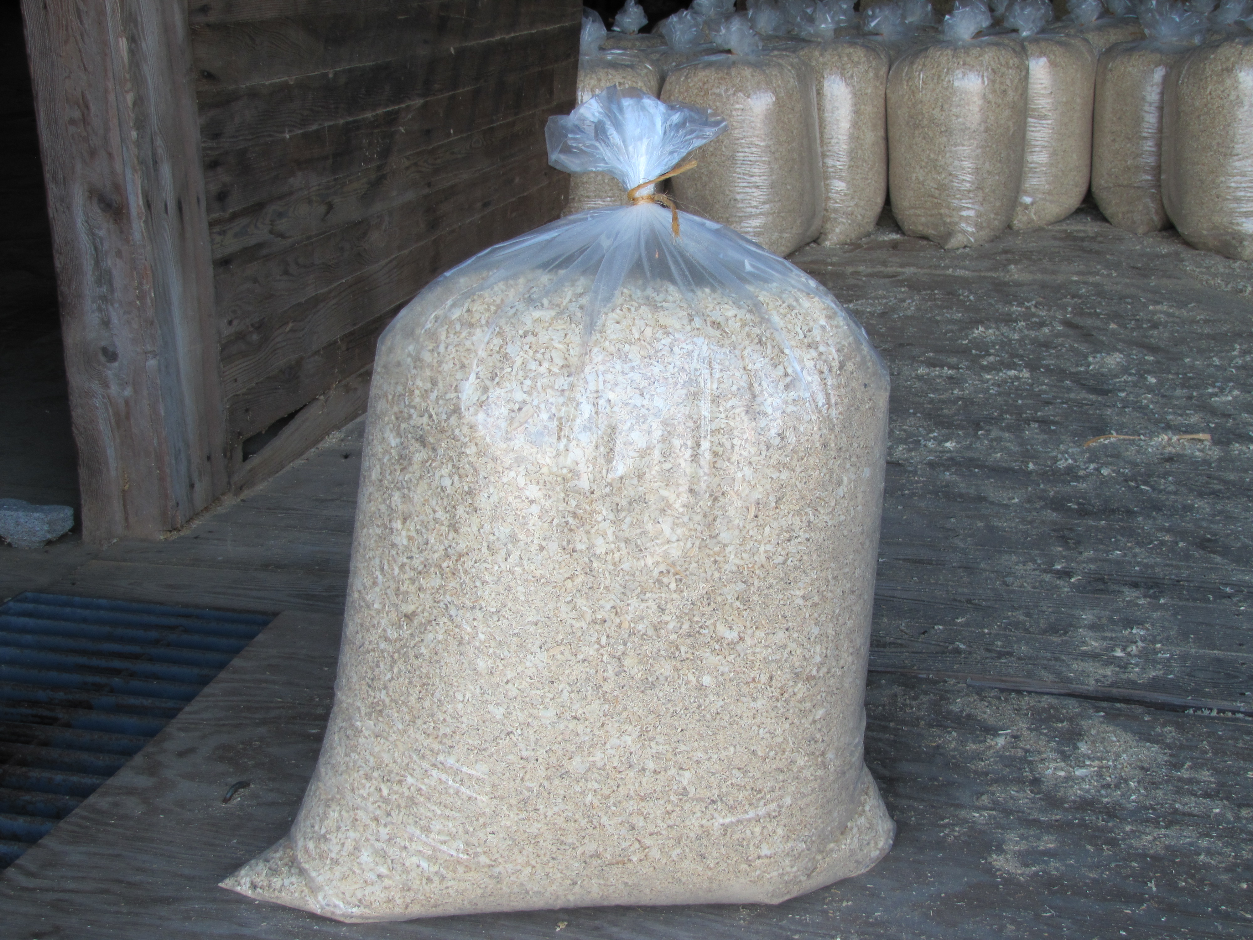 Wood shavings bags available for pick-up